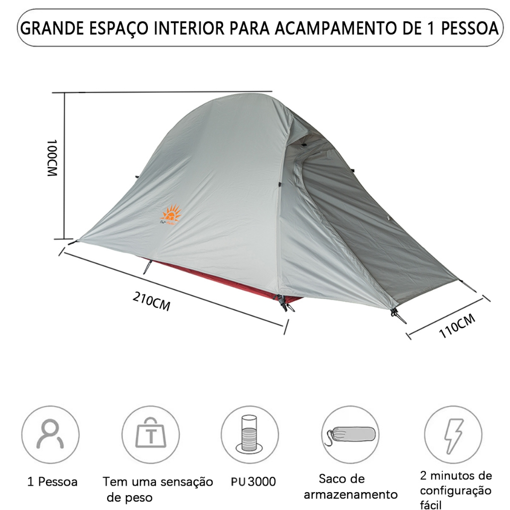 Hawaii Barraca de Camping 1 Pessoa Ultraleve