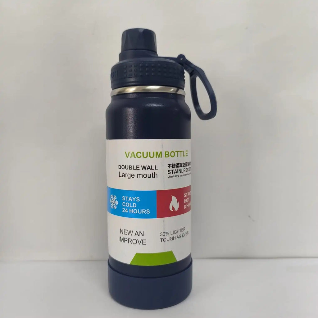 Garrafa Térmica Anti Vazamento 600ML Com Alça Chaveiro Borracha®