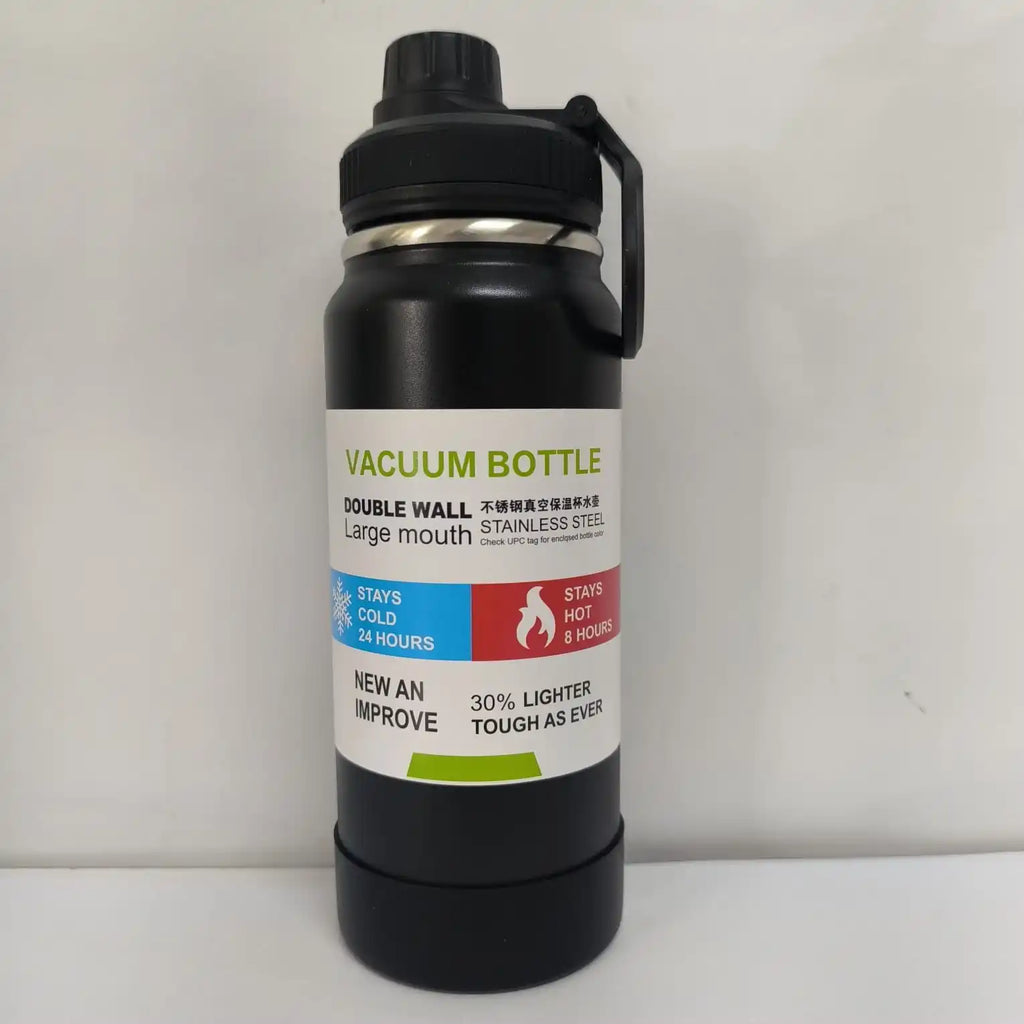 Garrafa Térmica Anti Vazamento 600ML Com Alça Chaveiro Borracha®