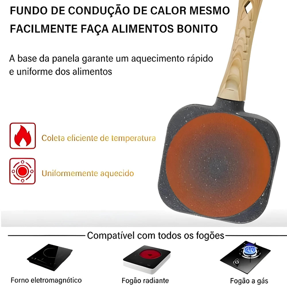 Frigideira Antiaderente Com 3 Divisórias®