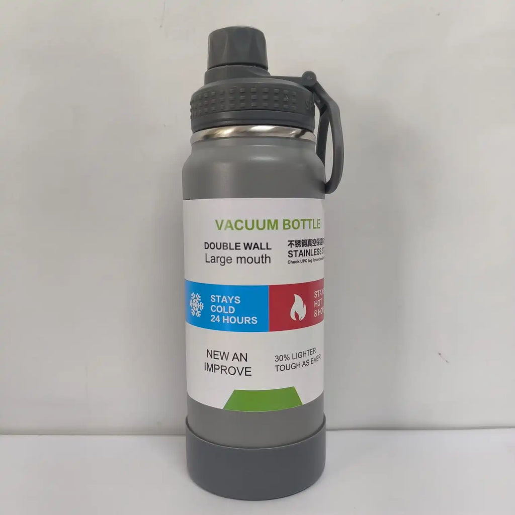 Garrafa Térmica Anti Vazamento 600ML Com Alça Chaveiro Borracha®