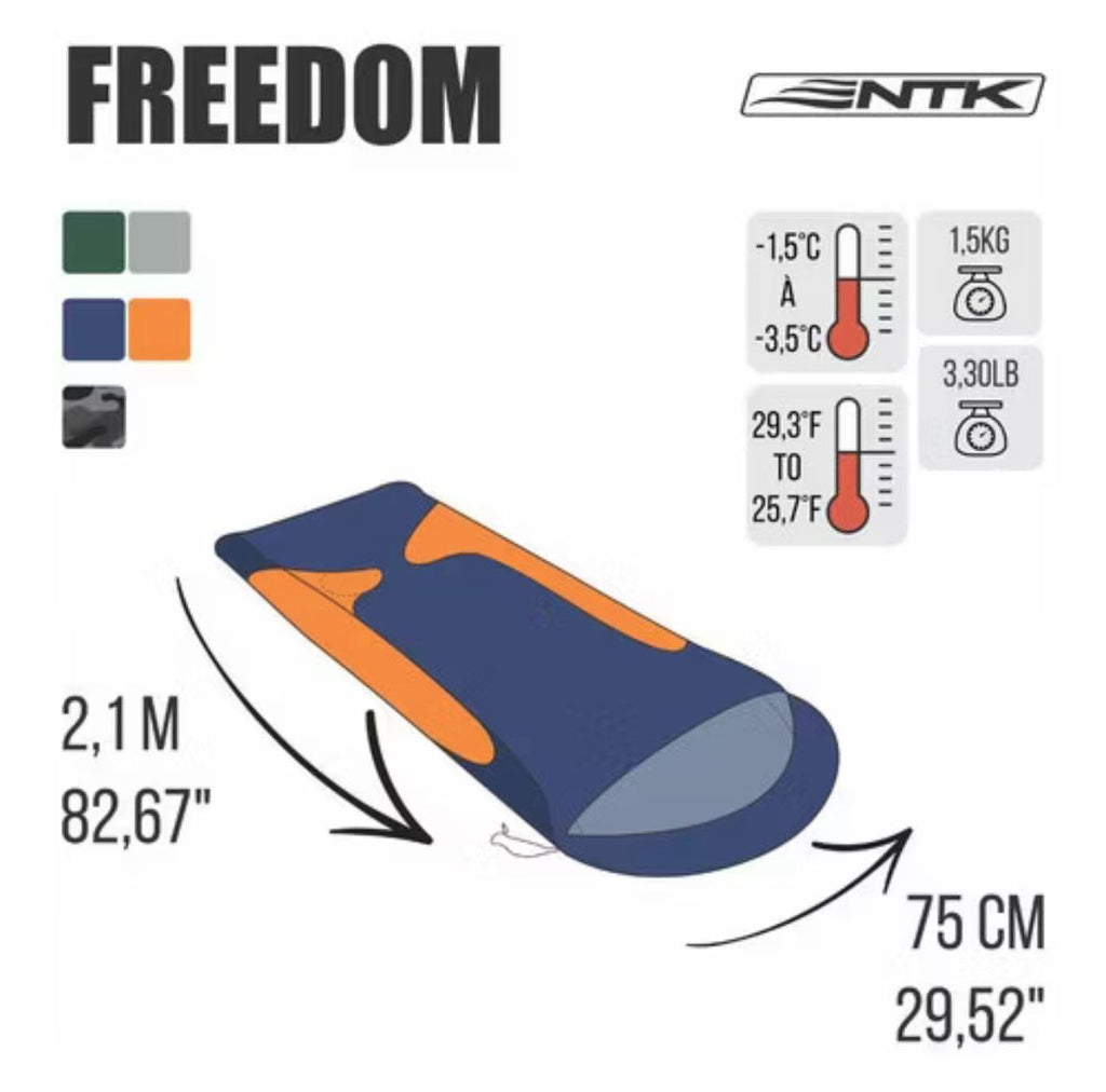 Saco de Dormir Freedom Nautika 1,5ºc A -3,5ºc®