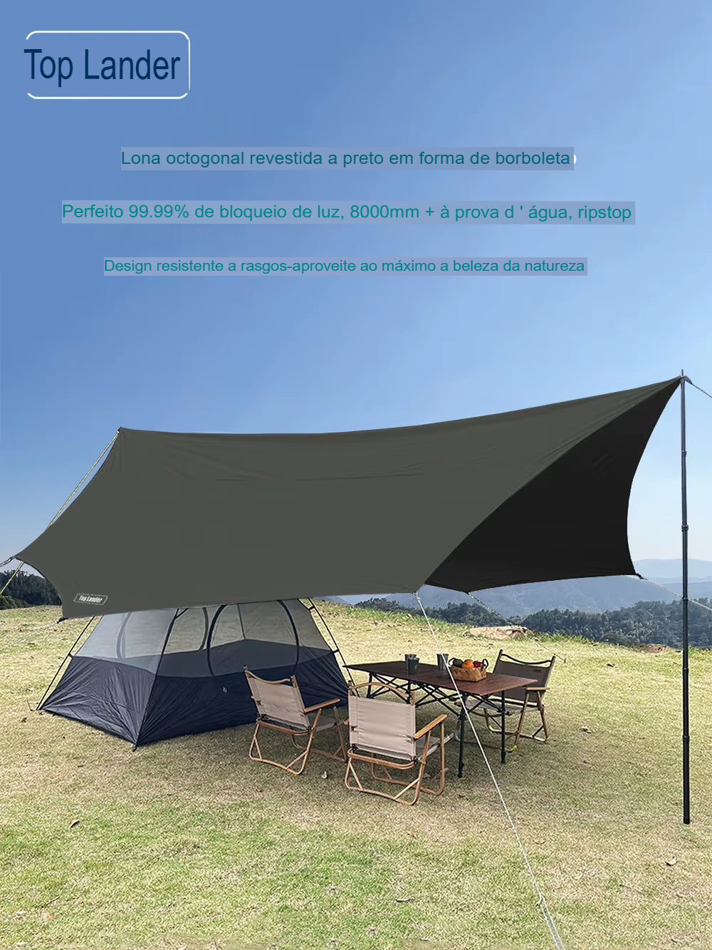 Lona Top Lander Octogonal Revestida 5.1x5.1m®