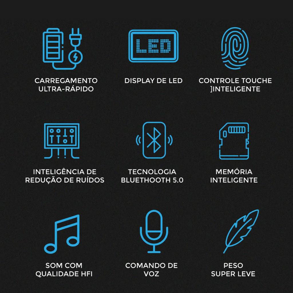 Fone de Ouvido Bluetooth Sem Fio®