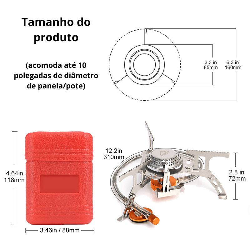 Fogão a gás portátil Widesea®