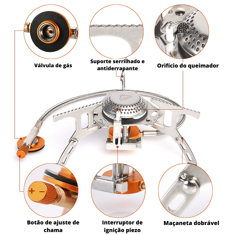 Fogão a gás portátil Widesea®